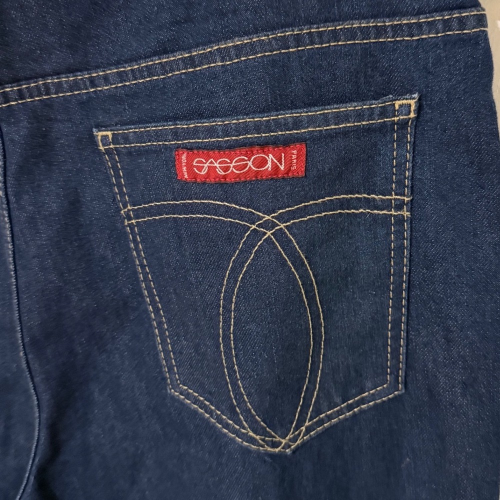 Johnny Was Sasson Womens Dark Wash Wide Leg Jeans Size 32 High Rise Denim - Picture 4 of 4